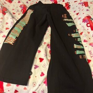 Taylor Swift Black Sweatpants with Green Print